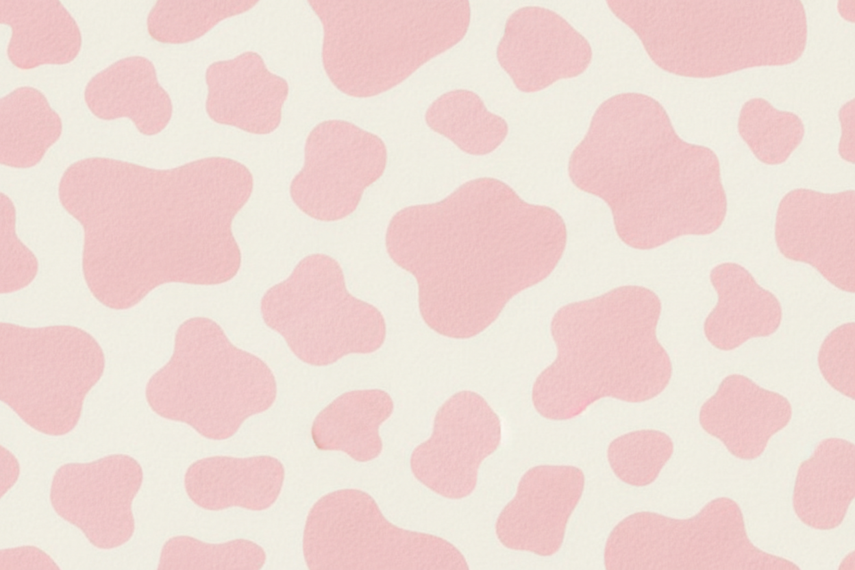 baby pink cowprint